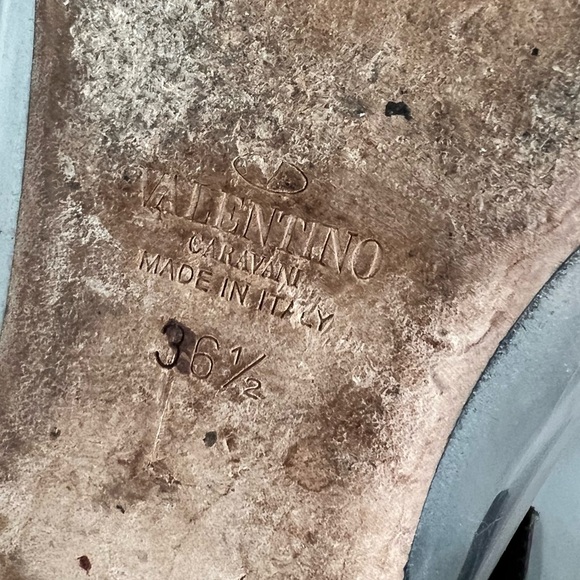 VALENTINO GARAVANI Ruched Suede PVC‎ B-Drape Size 36.5 or US 6.5 - Picture 6 of 6